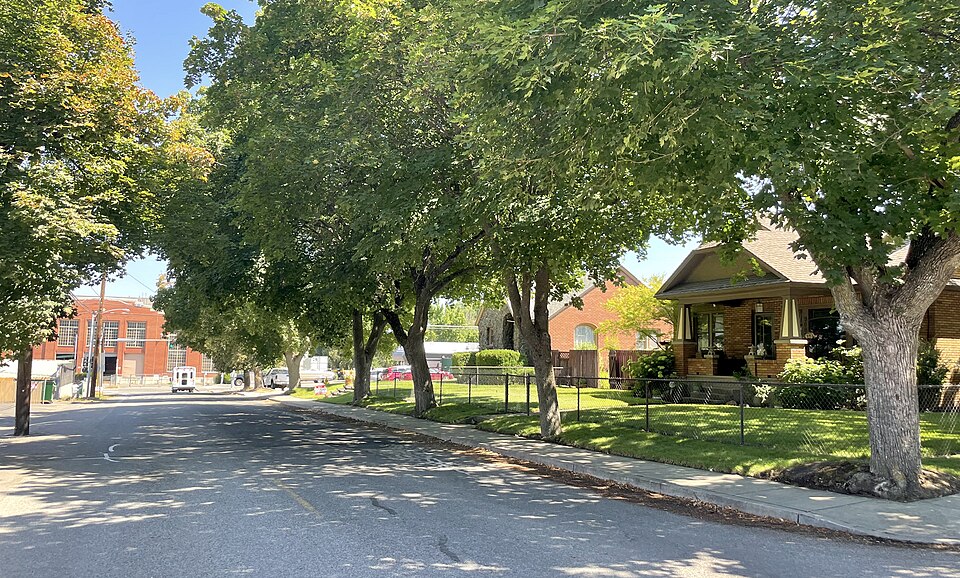 Historic homes and old mill in Millwood, WA